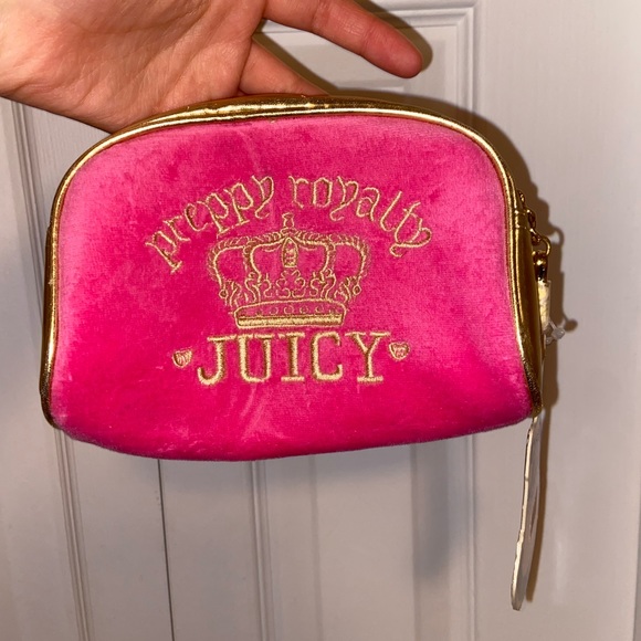 Juicy couture preppy royalty clutch/makeup/shoulder bag - Picture 6 of 10